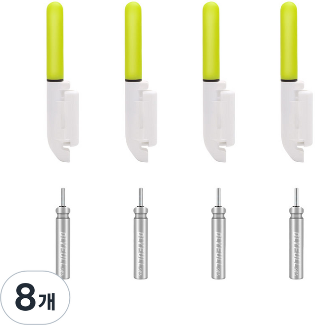 [선경] 원투 입질감지기 그린 배터리포함 어신감지 전자끝보기, 8개