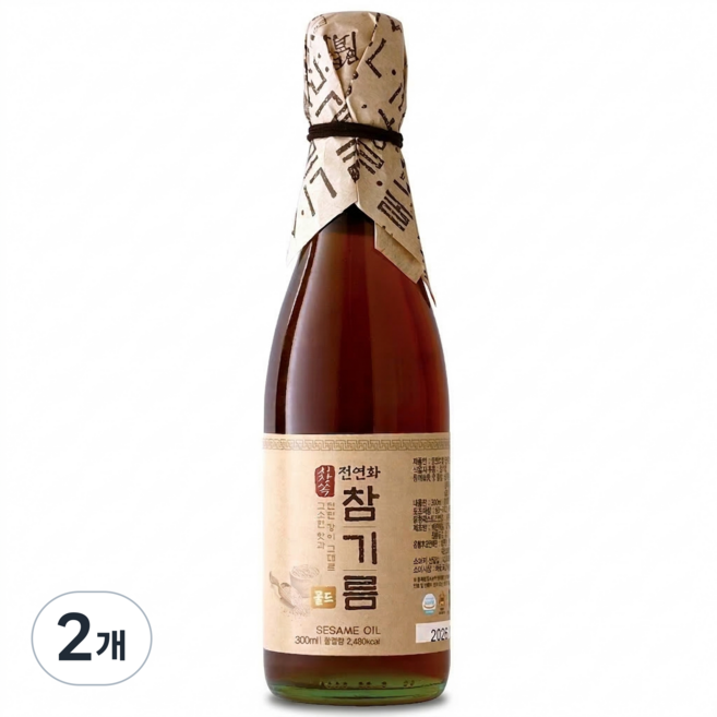 시장쏙 전연화 참기름 골드, 2개, 300ml