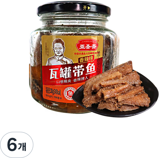 (배터짐) 야성 항아리 향라조기 중국 황화위 생선 통조림, 6개, 180g