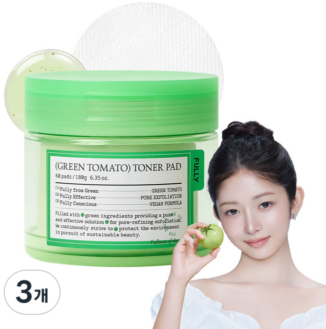 풀리 그린 토마토 토너 패드, 3개, 60매입