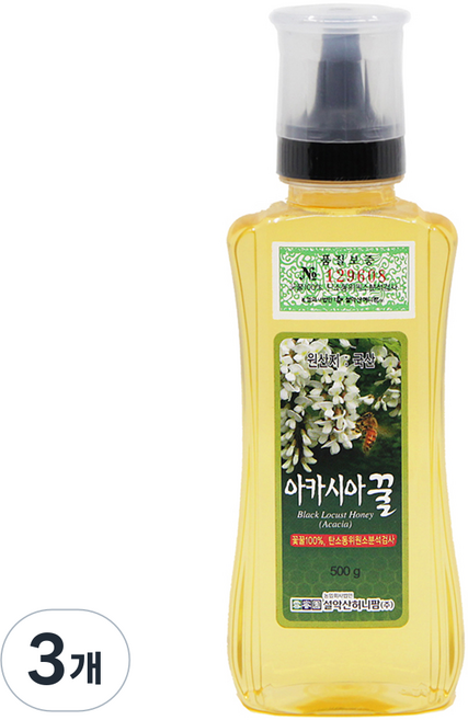 설악산허니팜 아카시아꿀, 500g, 3개