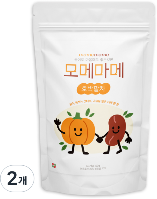 모메마메 국내산 호박팥차 삼각티백 마시는차, 2개, 50개입, 1g