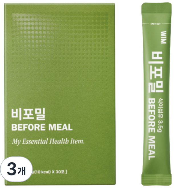 마시는 과채 식이섬유 비포밀 30포, 3개, 156g