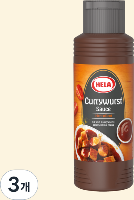 오리지널 독일 커리부어스트소스, 330g, 3개