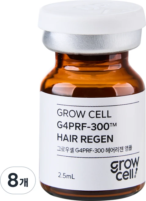 탈모병원 공급원료 그로우셀 G4PRF-300 탈모앰플 MAX, 8개, 4ml - 쿠팡