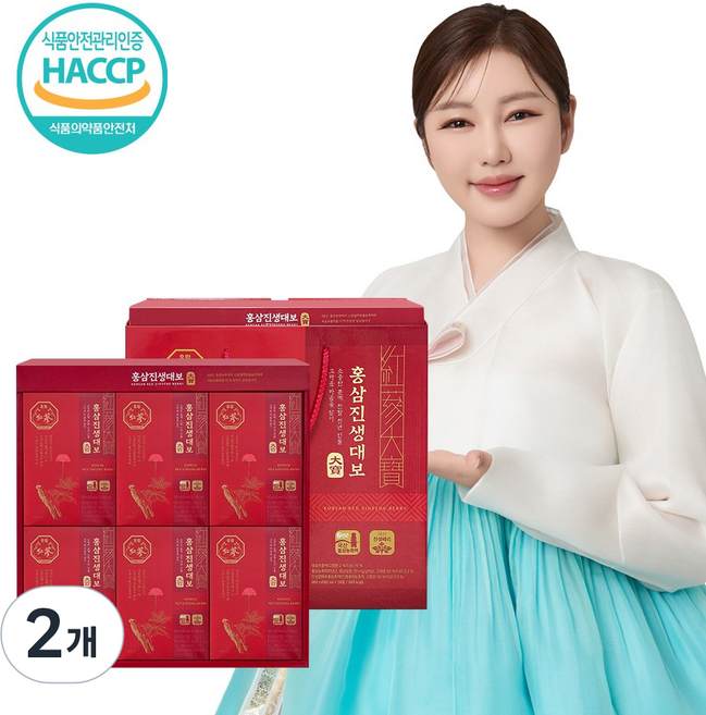 휴럼 홍삼진생대보 홍삼파우치, 2개, 24회분