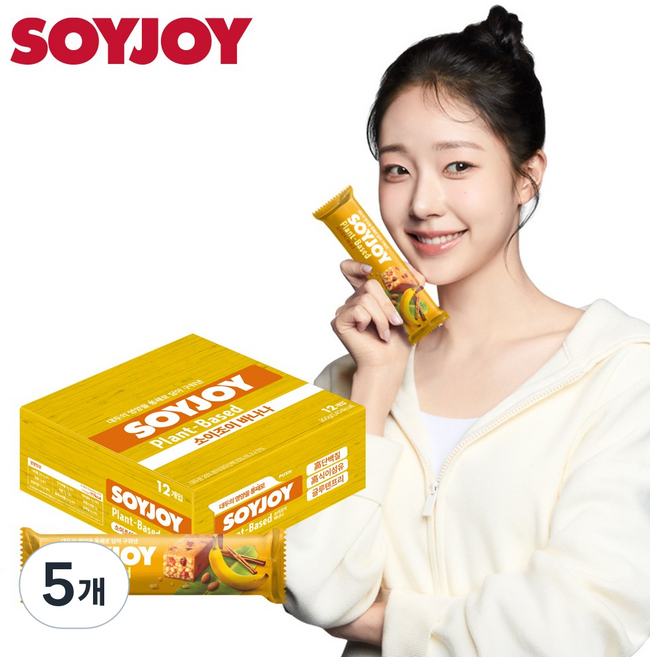 소이조이 바나나 비건 고단백질 고식이섬유 글루텐프리, 300g, 5개