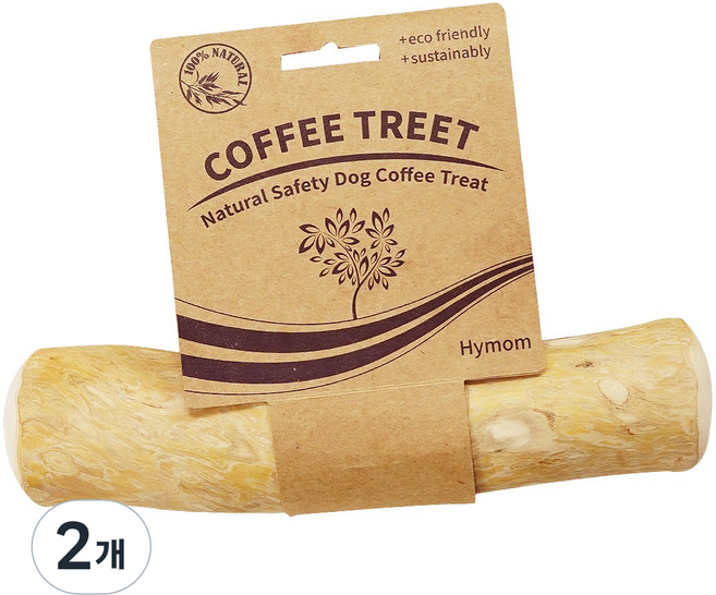 커피트릿 우드스틱 강아지 장난감, 2개