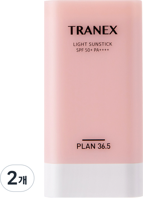 트라넥스 끈적임 백탁 없는 라이트 비건 선스틱 20g PA++++ SPF 50+, 2개