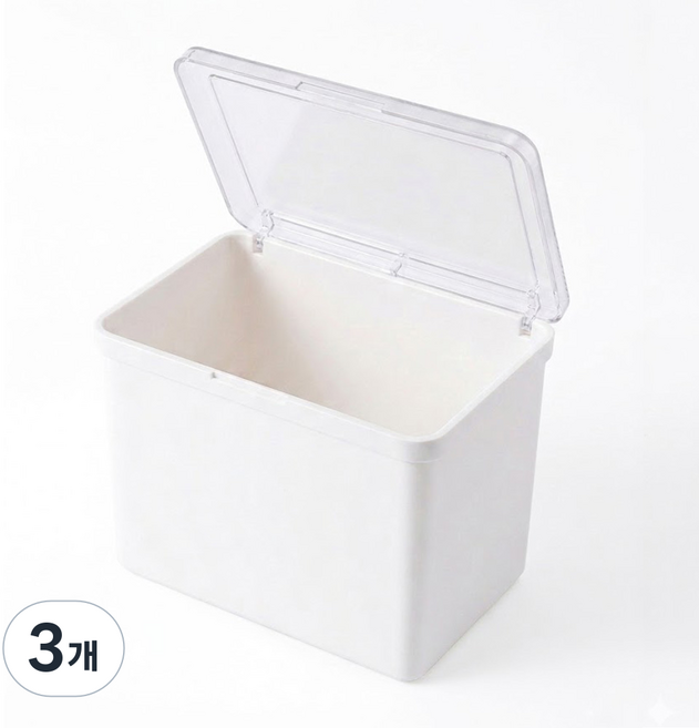 레브하우스 깔끔보관 세탁세제 캡슐세제 커피 수납 보관함, 3개, 화이트