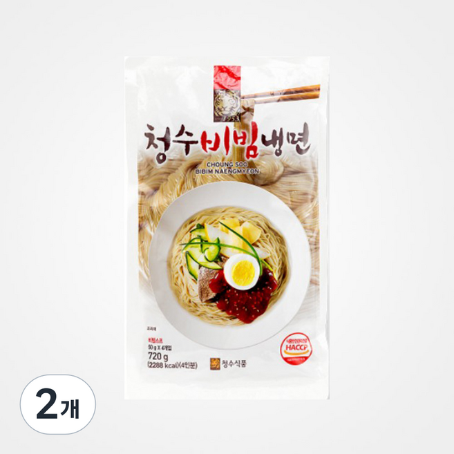 청수 비빔냉면, 720g, 2개