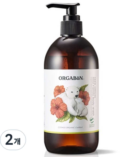 오가본 씨앗품은 순한 패밀리 바디워시, 380ml, 2개