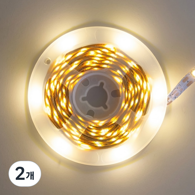 원그리드 USB LED 스트립 10m 잘라쓰는 줄조명 라인조명, 2개, 전구색