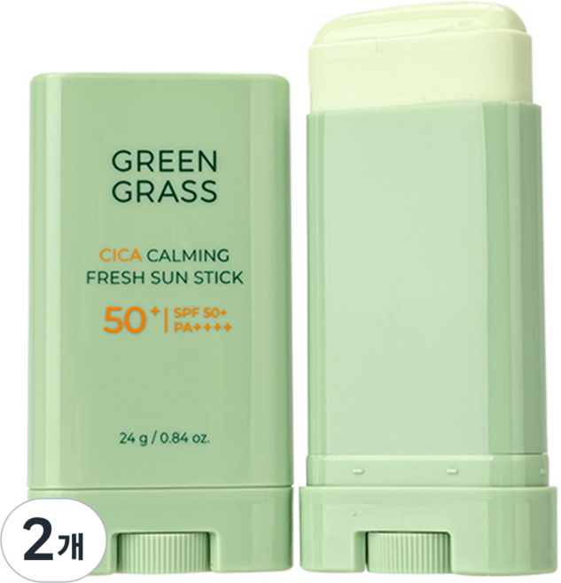 그린그라스 시카 카밍 프레쉬 선스틱 SPF+50+ PA++++, 2개, 24g