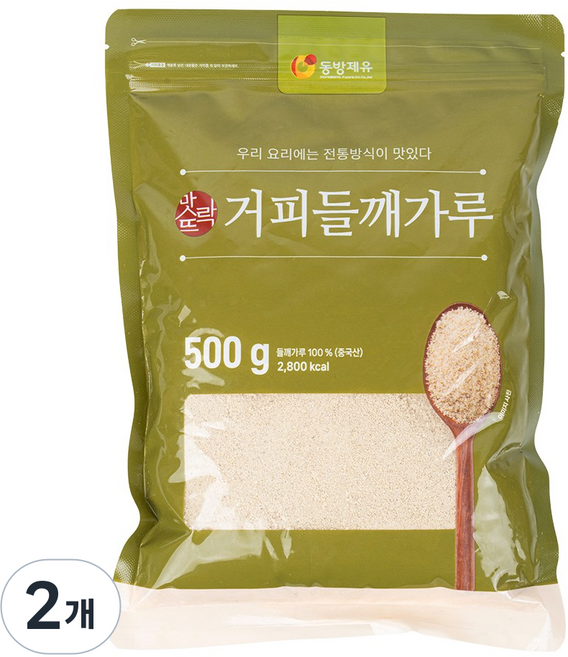맛뜨락 고소한 거피 들깨가루 기피 탈피 들깨, 500g, 2개