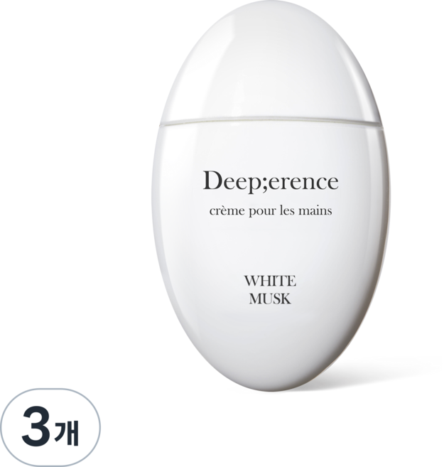 딥퍼랑스 고보습 휴대용 사계절 퍼퓸 핸드크림 [화이트 머스크], 3개, 50ml