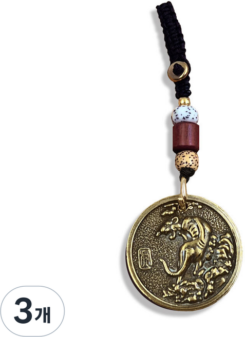 전통 띠별 십이지신 키링 키홀더 액막이 소원성취 수호신, 3개, 호랑이