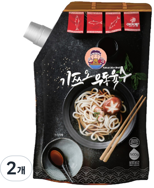 아이엠소스 가쓰오우동육수 일본우동, 500g, 2개