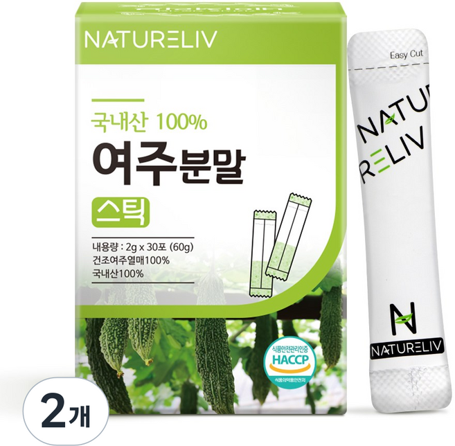 네이쳐리브 국내산 여주분말, 60g, 2개