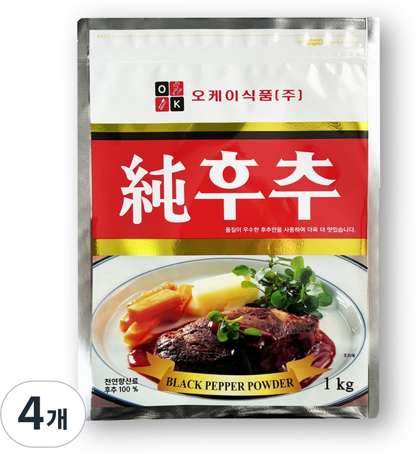 오케이 순후추 100%, 1kg, 4개
