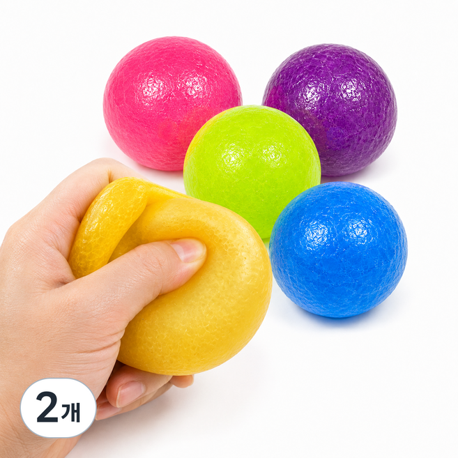 샤베트 슬랑이 말랑이 스퀴시 왁뿌볼, 2개, 160g, 랜덤