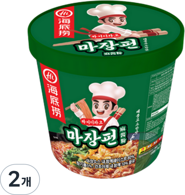 하이디라오 마장펀 누들컵 130g, 2개