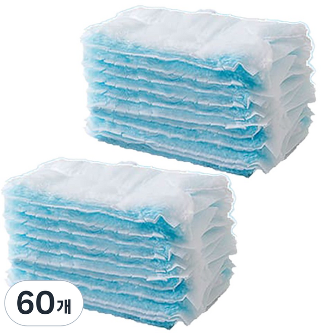 정전기 먼지털이 청소포 리필세트 기본형 호환, 60개, 블루