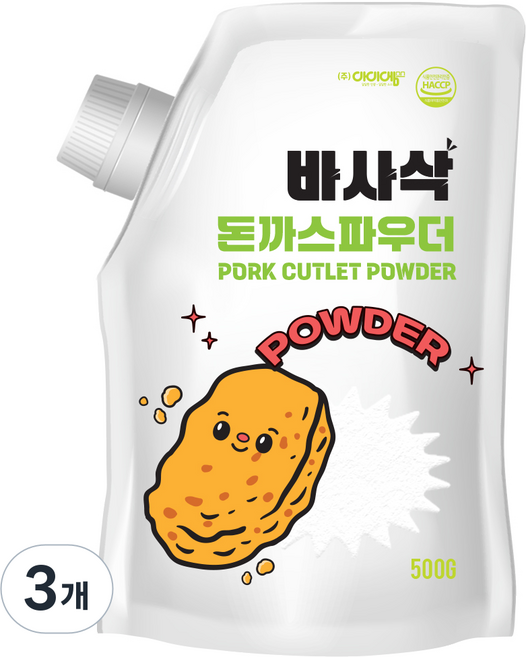 아이엠소스 바사삭 돈까스 파우더 베타믹스, 3개, 500g