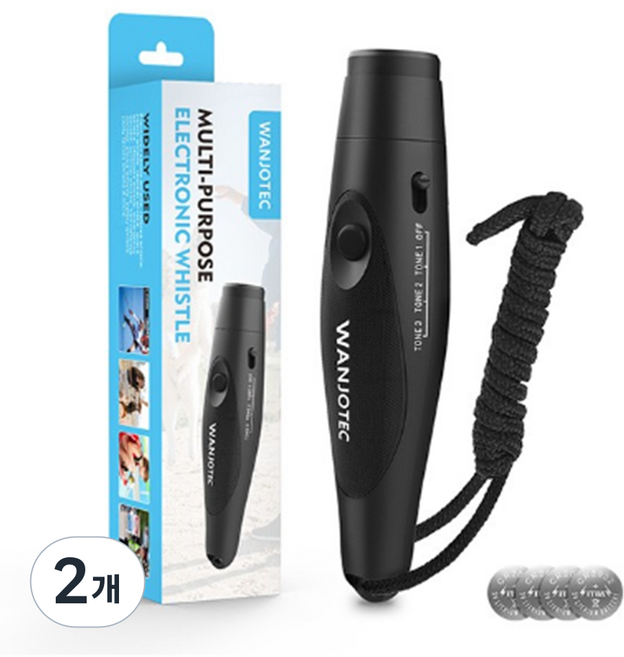 조씨네 전자 호루라기 심판용 호각 경찰용 휘슬 호르라기, 2개, 블루