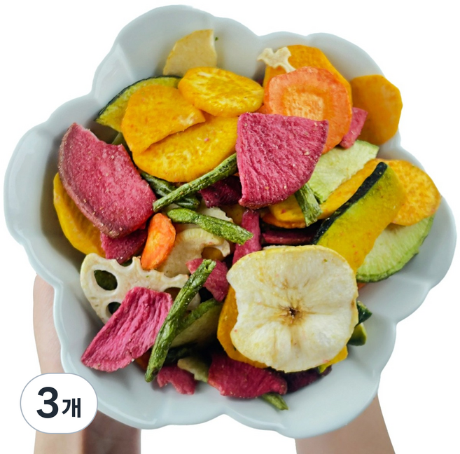 주5일 11종 신선한 영양간식 과일 야채믹스칩, 3개, 400g