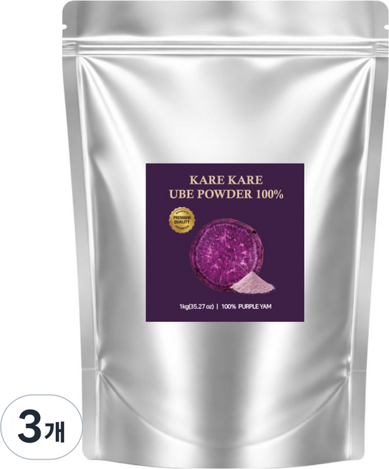 까레까레 100% 프리미엄 우베 파우더, 3개, 1개입, 1kg