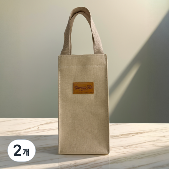 바름터 데일리 텀블러 가방, 2개, 베이지