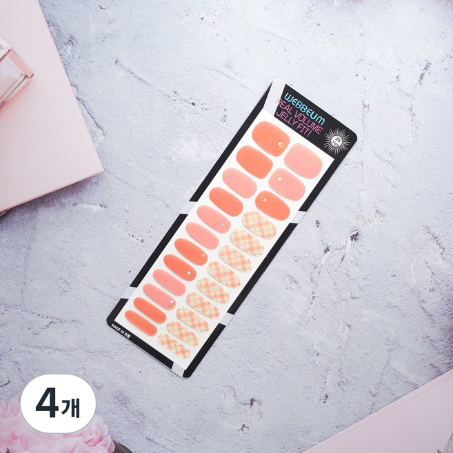 위쁨 네일스티커 네일팁 젤네일스티커, 4개, WEN037