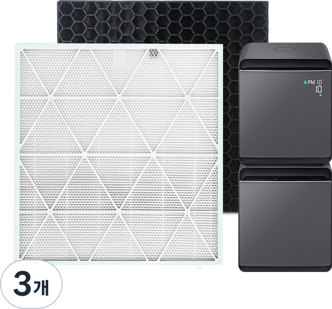 삼성 큐브 공기청정기 필터 호환 CFX-H170D CFX-H100D CFX-H1705D, 3개, 헤파탈취 세트