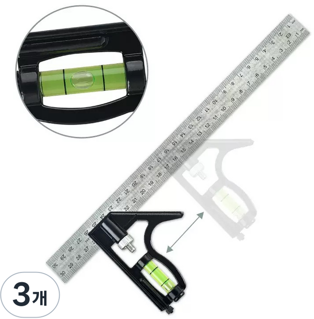 공구PXJ 스텐 수평이동각자 (300MM), 3개