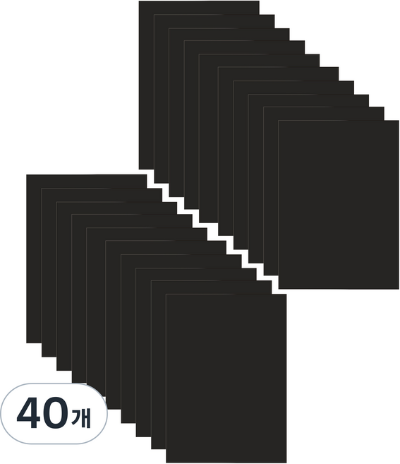 다한진 컬러 포맥스판 A5(148mm210mm*3T) 두께3mm 교재용 미술용 DIY용, 40개, 흑색