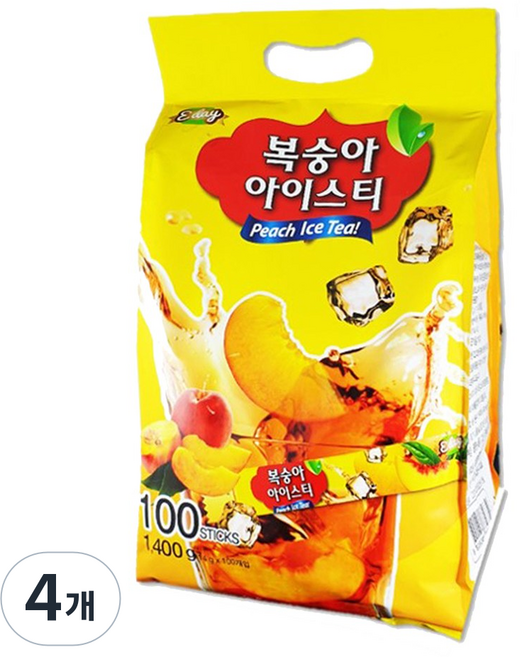 이레에프에스 복숭아 아이스티 분말, 14g, 100개입, 4개