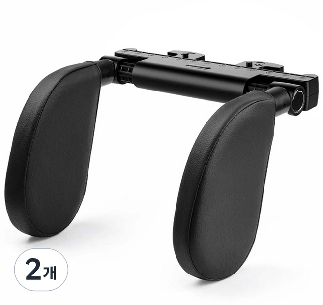 카스토리 차량용 헤드레스트 목쿠션, 블랙, 2개
