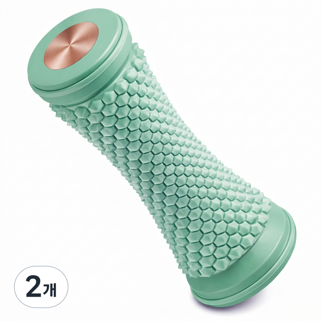 아더위크 발바닥 마사지롤러, 녹색, 2개