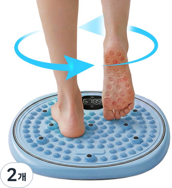 Nicoliley 지압 트위스트 지압매트, 푸른 색, 2개