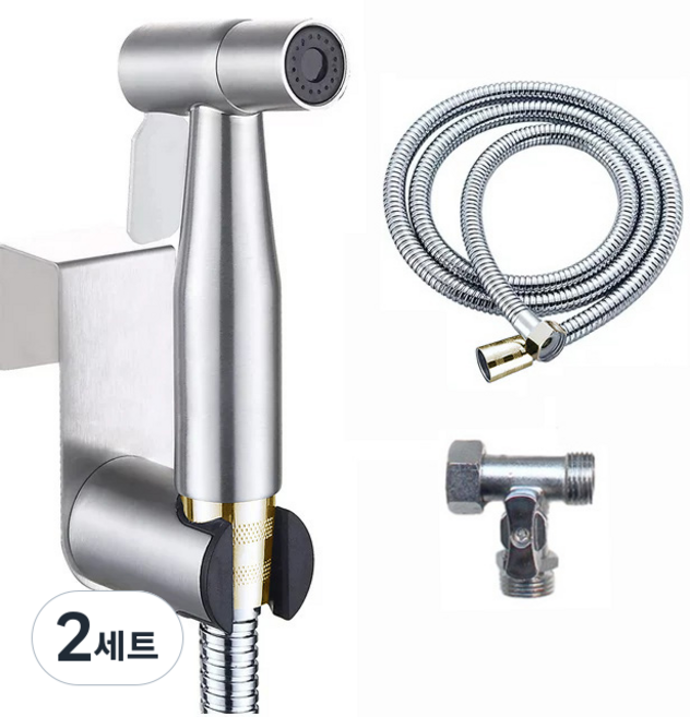 리빙리뉴 욕실 청소용 샤워기 비데 스프레이건 4종 세트, 2세트