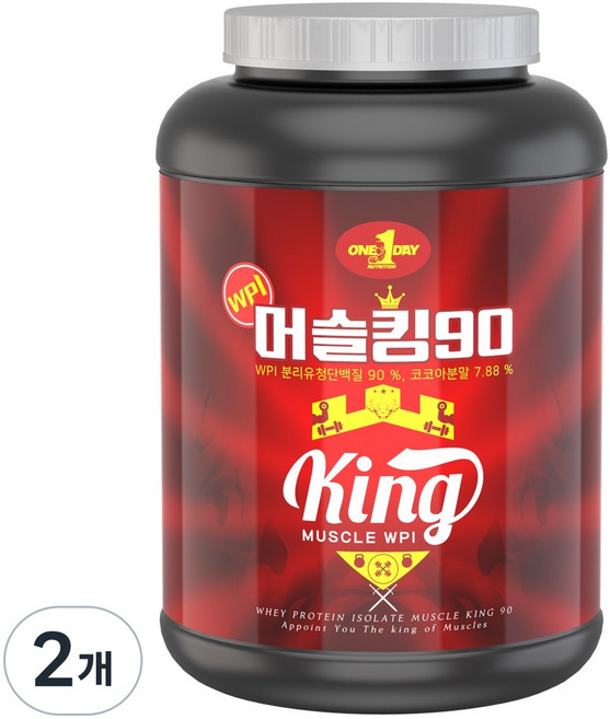 머슬킹90 프로틴 WPI, 1kg, 2개