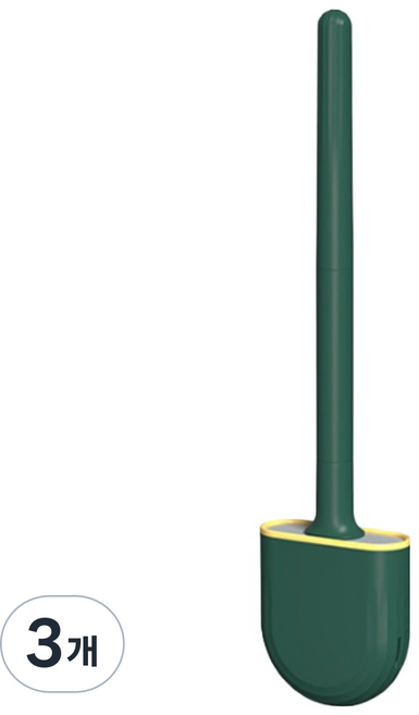 위드마스터 말끔이 벽걸이 실리콘 변기솔(무타공), 미드나잇 그린, 3개