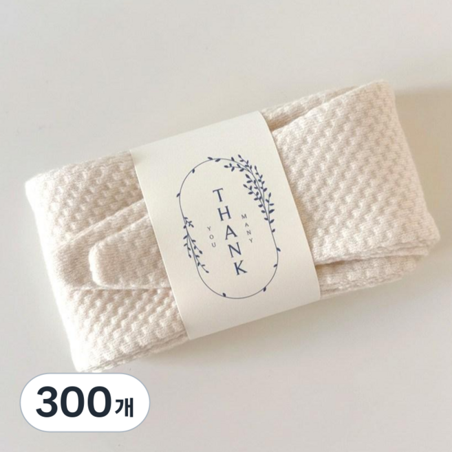 잇츠K 감성 포장띠 / 띠종이 / 띠지, 300개, (화이트 리프 감사)