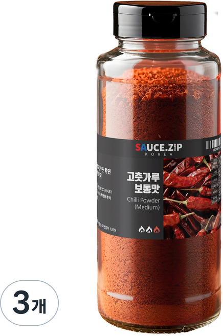 국산고춧가루 보통매운맛 고운고추가루, 350g, 3개