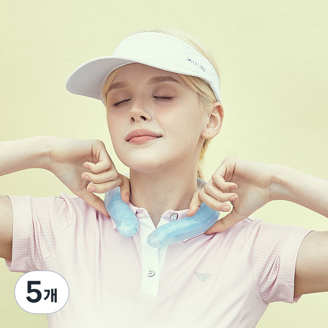 루앤 아이스볼 넥쿨러, 투명블루18+28, 5개