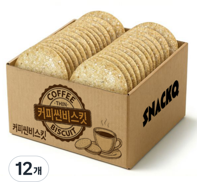 스낵큐 노브랜드 과자, 12개, 노브랜드 커피씬 비스킷