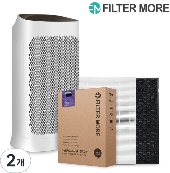 필터모아 삼성 공기청정기 호환 필터 블루스카이 5000 CFX-D100D, 2개, 헤파형