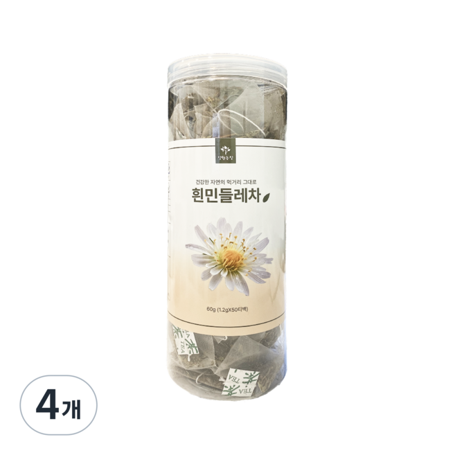 양원농장 더와이 원형통 흰민들레차, 4개, 50개입, 1.2g