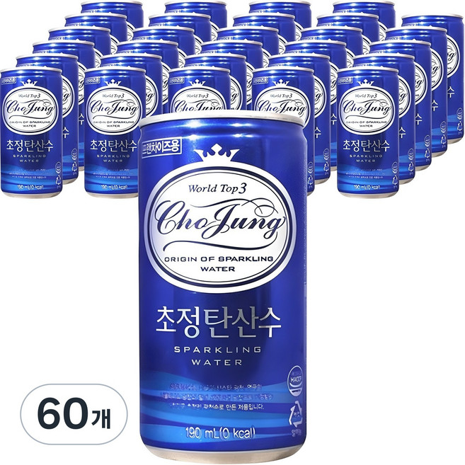 4위 - 일화 초정탄산수 플레인, 190ml, 60개
